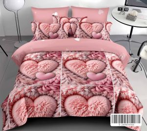 Спален комплект от 100% памук с чаршаф с ластик,6 части