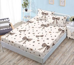 Чаршаф с ластик 160×200 см + 2 калъфки за възглавници – Поликотън