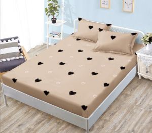 Чаршаф с ластик 160×200 см + 2 калъфки за възглавници – Поликотън