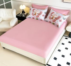 5 D Спален комплект от 100% памук с чаршаф с ластик,6 части