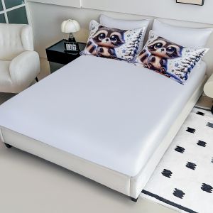 5 D Спален комплект от 100% памук с чаршаф с ластик,6 части