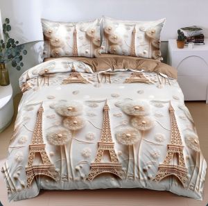 Спален комплект от 4 части , поликотън, двоен размер