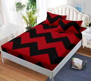 Чаршаф с ластик 160×200 см + 2 калъфки за възглавници – Поликотън