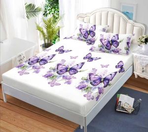 Чаршаф с ластик 160×200 см + 2 калъфки за възглавници – Поликотън