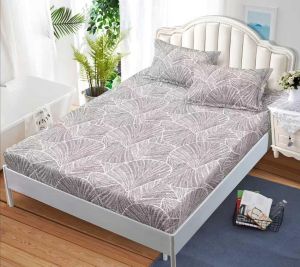 Чаршаф с ластик 160×200 см + 2 калъфки за възглавници – Поликотън