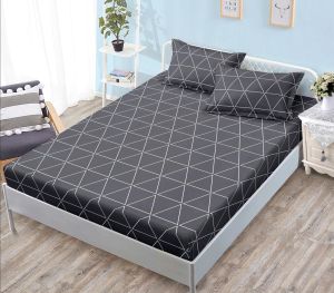 Чаршаф с ластик 160×200 см + 2 калъфки за възглавници – Поликотън