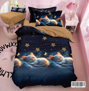 Единичен спален комплект,4 части,100% памук