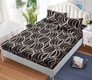 Чаршаф с ластик 160×200 см + 2 калъфки за възглавници – Поликотън