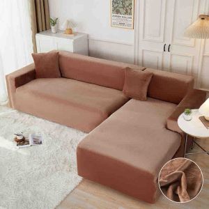 Kалъф за ъглов диван от кадифе + подарък 2бр.калъфки за възглавници